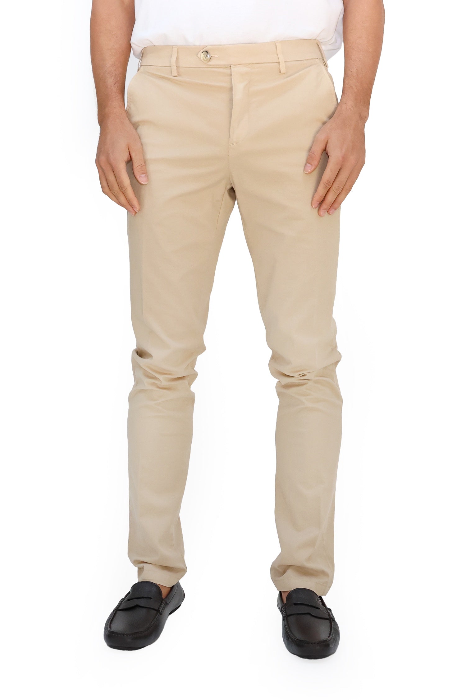 CANALI | Slim Leg Stretch Chino | Sand