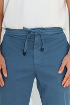 CANALI | Cotton Drawstring Trousers | Teal