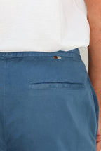 CANALI | Cotton Drawstring Trousers | Teal