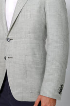 CANALI | Houndstooth Jacket | Green & Cream