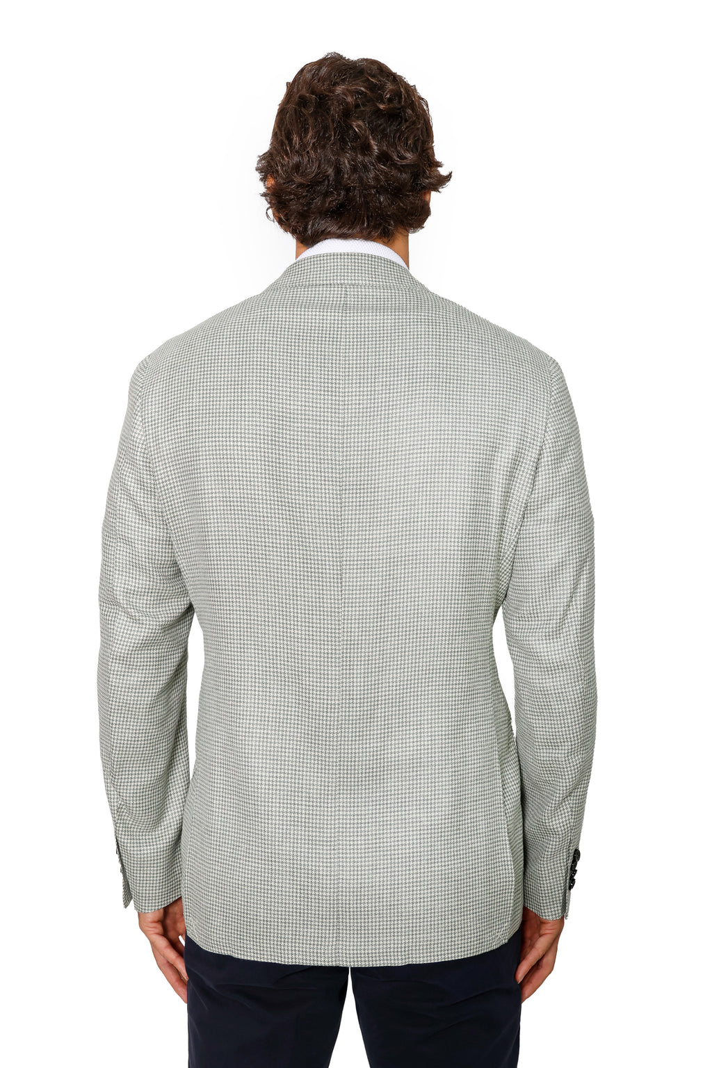 CANALI | Houndstooth Jacket | Green & Cream