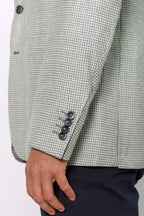 CANALI | Houndstooth Jacket | Green & Cream