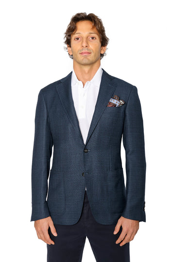 CANALI Teal Subtle Green Check Jacket