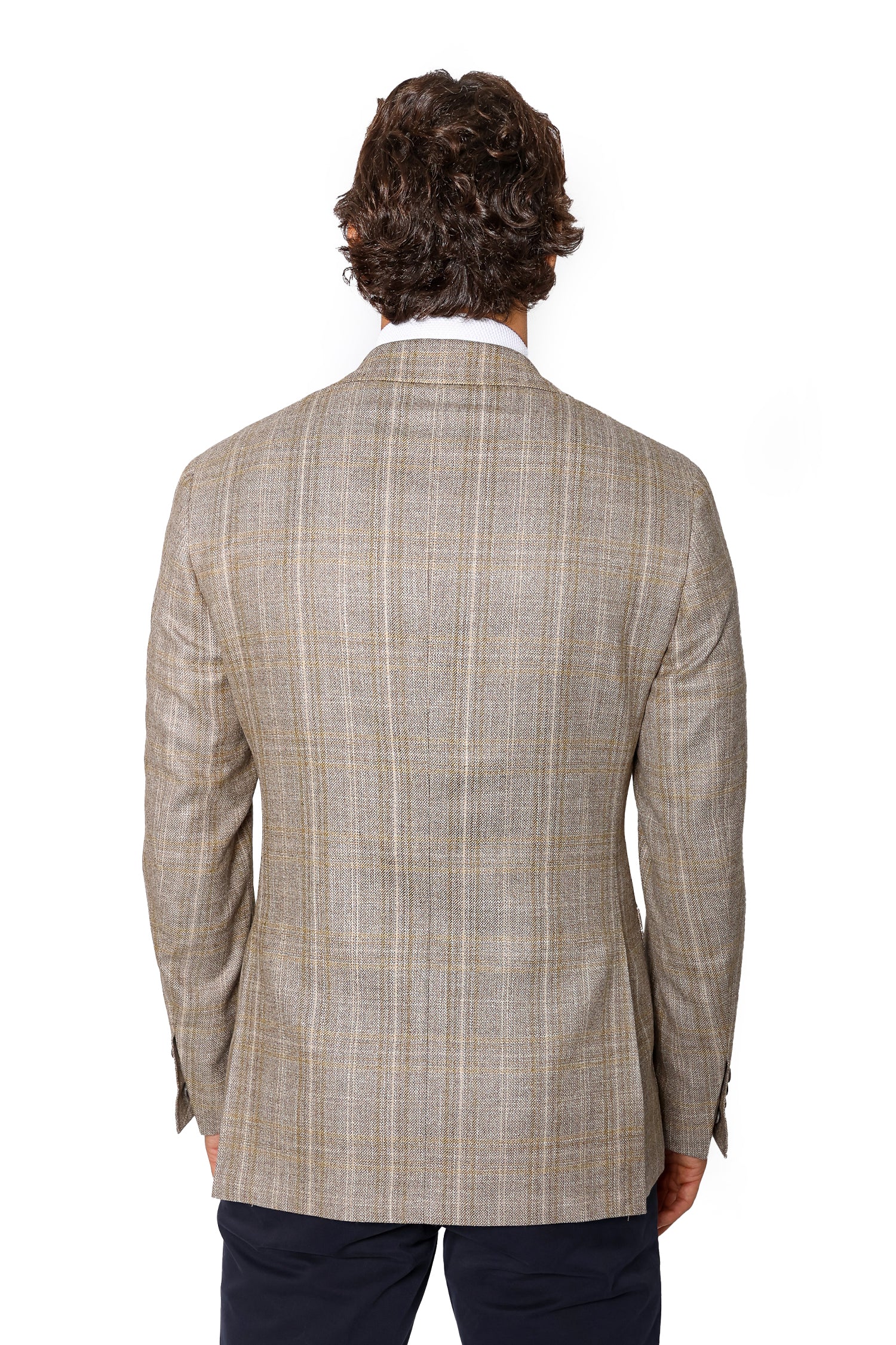 CANALI | Mustard Check Jacket | Golden Brown