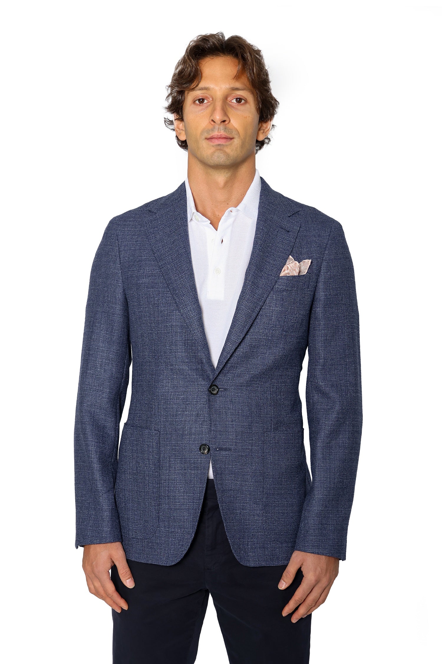 CANALI | Textured Jacket | Mid-Blue