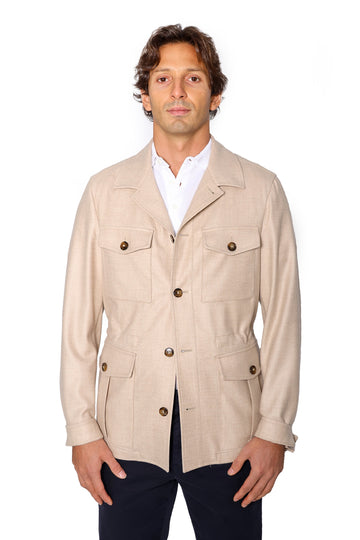 CANALI | Cashmere Safari Jacket | Beige