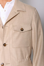 CANALI | Cashmere Safari Jacket | Beige