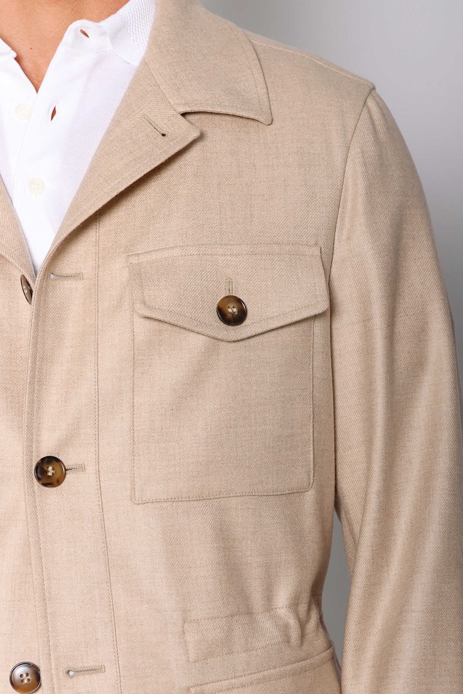 CANALI | Cashmere Safari Jacket | Beige