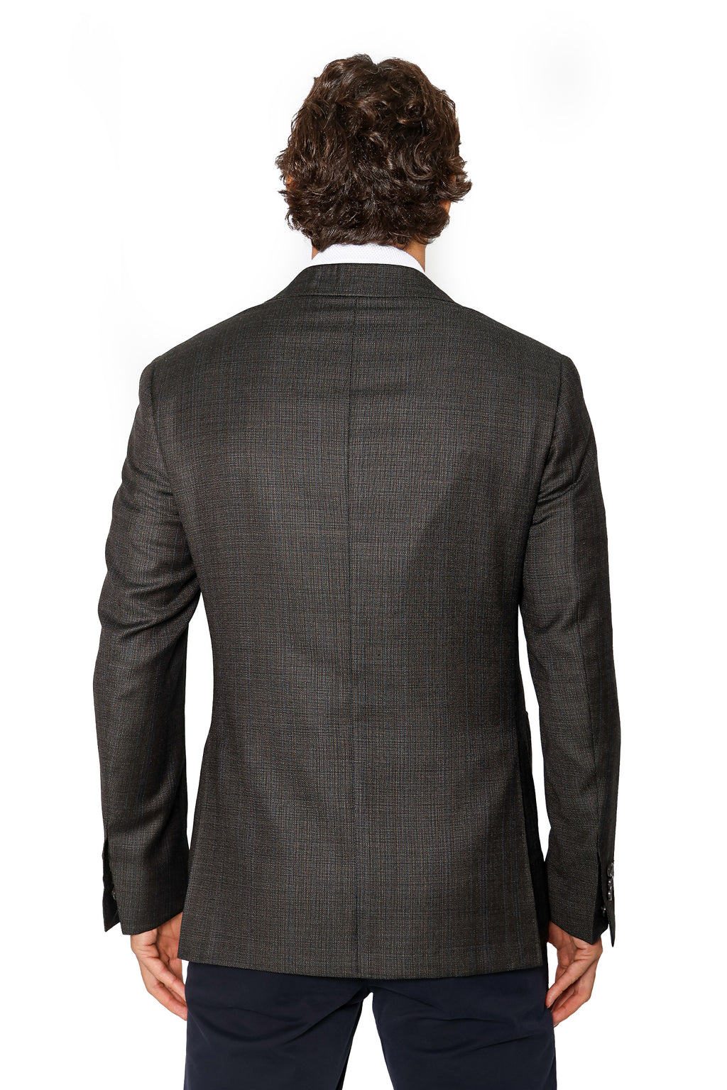CANALI | Subtle Blue Check Jacket | Chocolate