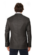 CANALI | Subtle Blue Check Jacket | Chocolate