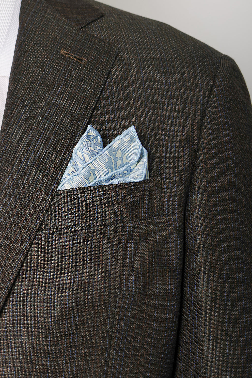CANALI | Subtle Blue Check Jacket | Chocolate