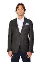 CANALI | Subtle Blue Check Jacket | Chocolate