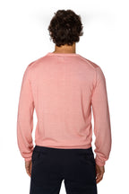 CANALI | Exclusive Wool-Silk Crew Neck Knit | Rose
