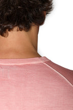 CANALI | Exclusive Wool-Silk Crew Neck Knit | Rose