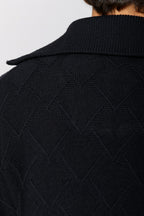 CANALI | Zipped Collar Knit | Dark Navy