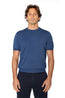 CANALI | Knitted Crew Neck Cotton T-shirt | Blue