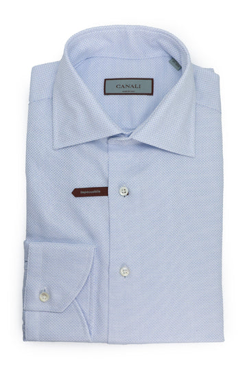 CANALI Blue Brick Pattern Shirt