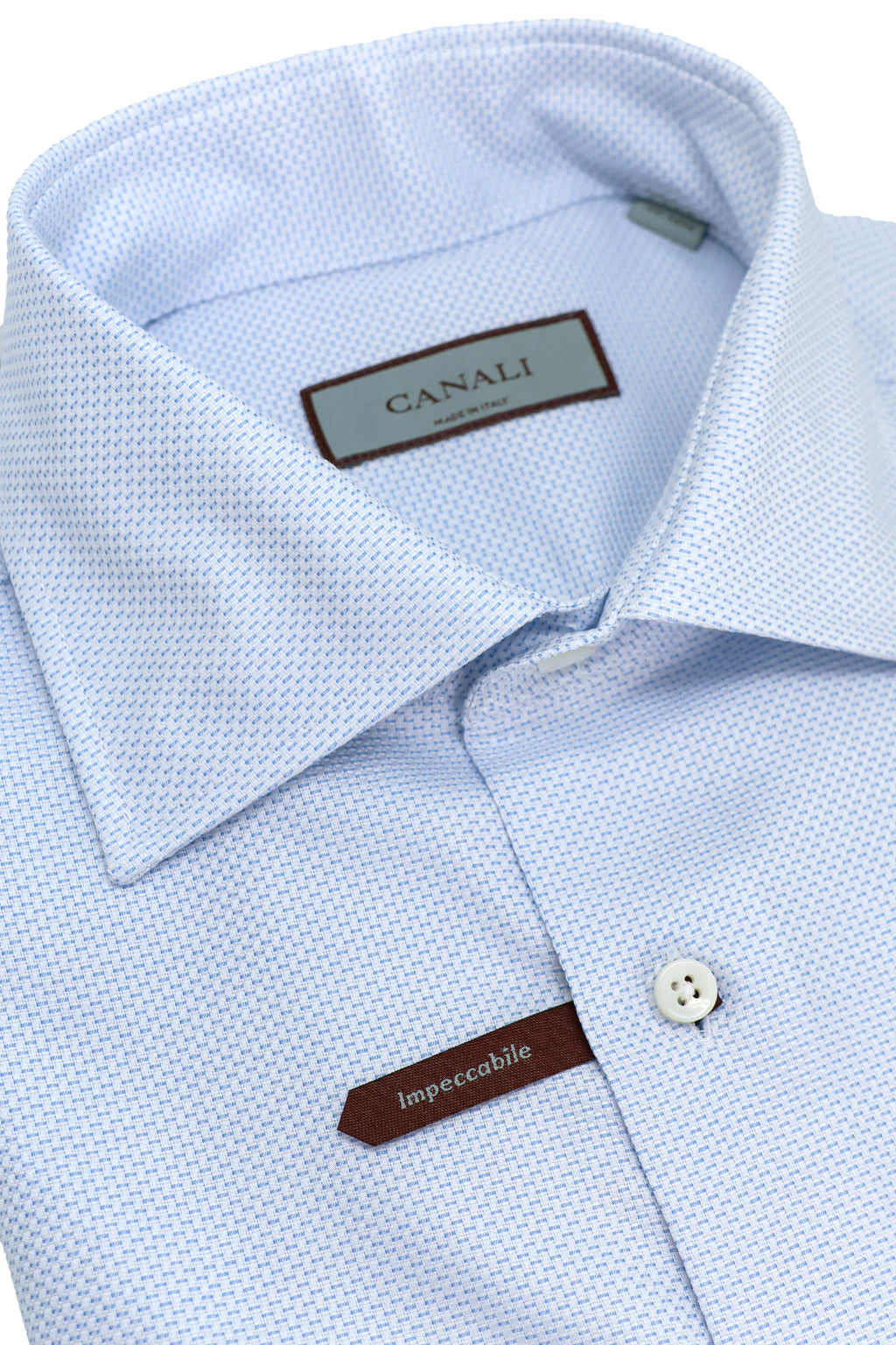 CANALI | Brick Pattern Shirt | Blue