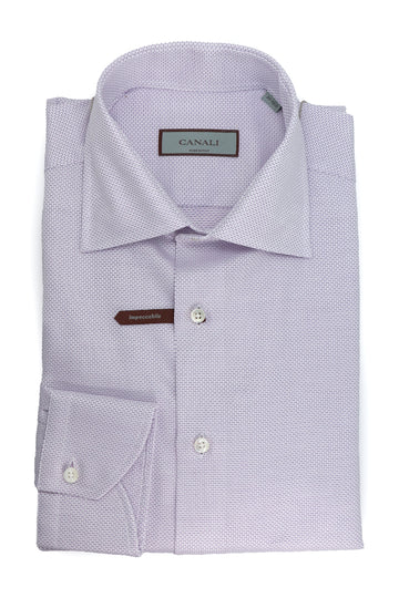 CANALI Purple Brick Pattern Shirt