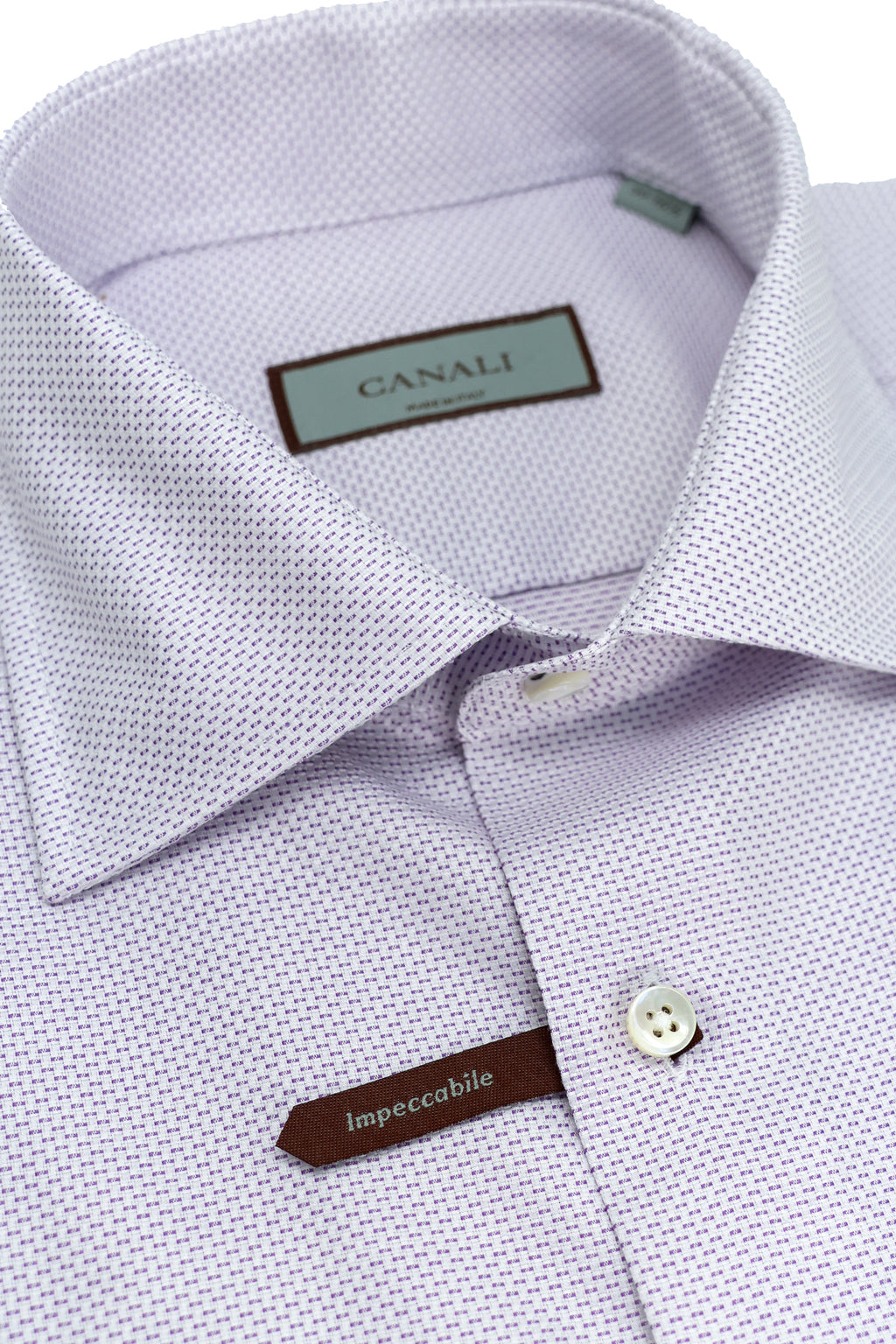 CANALI | Brick Pattern Shirt | Purple