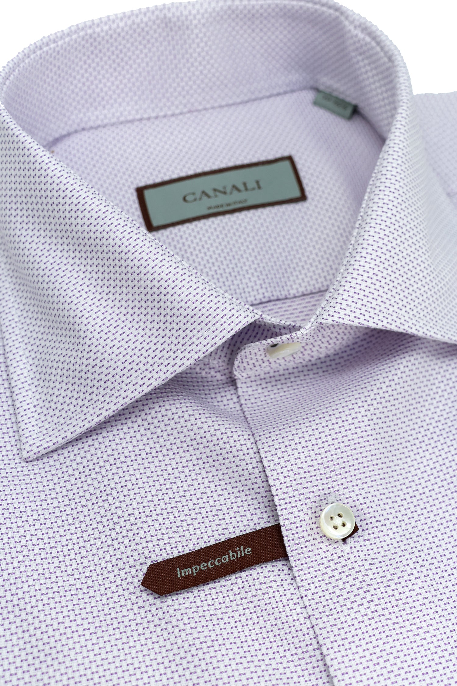 CANALI | Brick Pattern Shirt | Purple