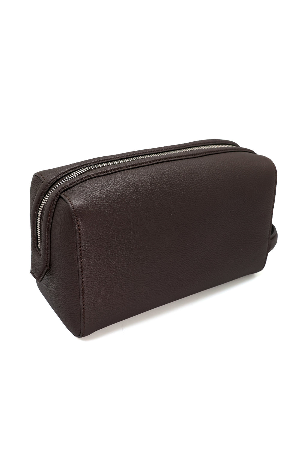 BRIONI | Leather Washbag | Dark Brown