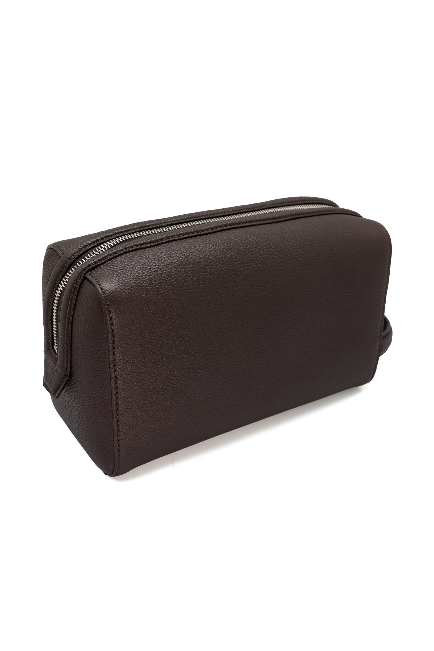 BRIONI | Leather Washbag | Dark Brown