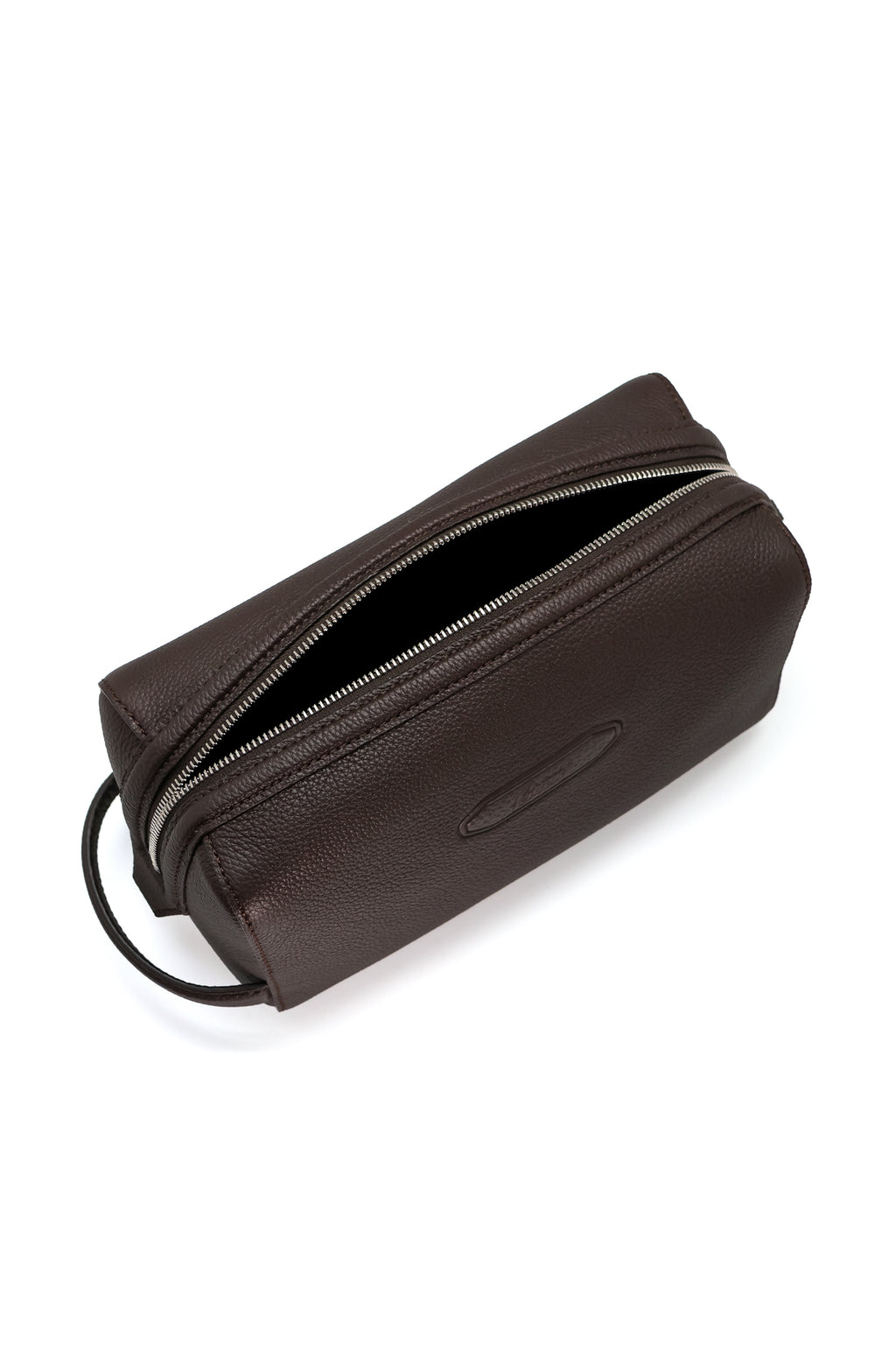BRIONI | Leather Washbag | Dark Brown