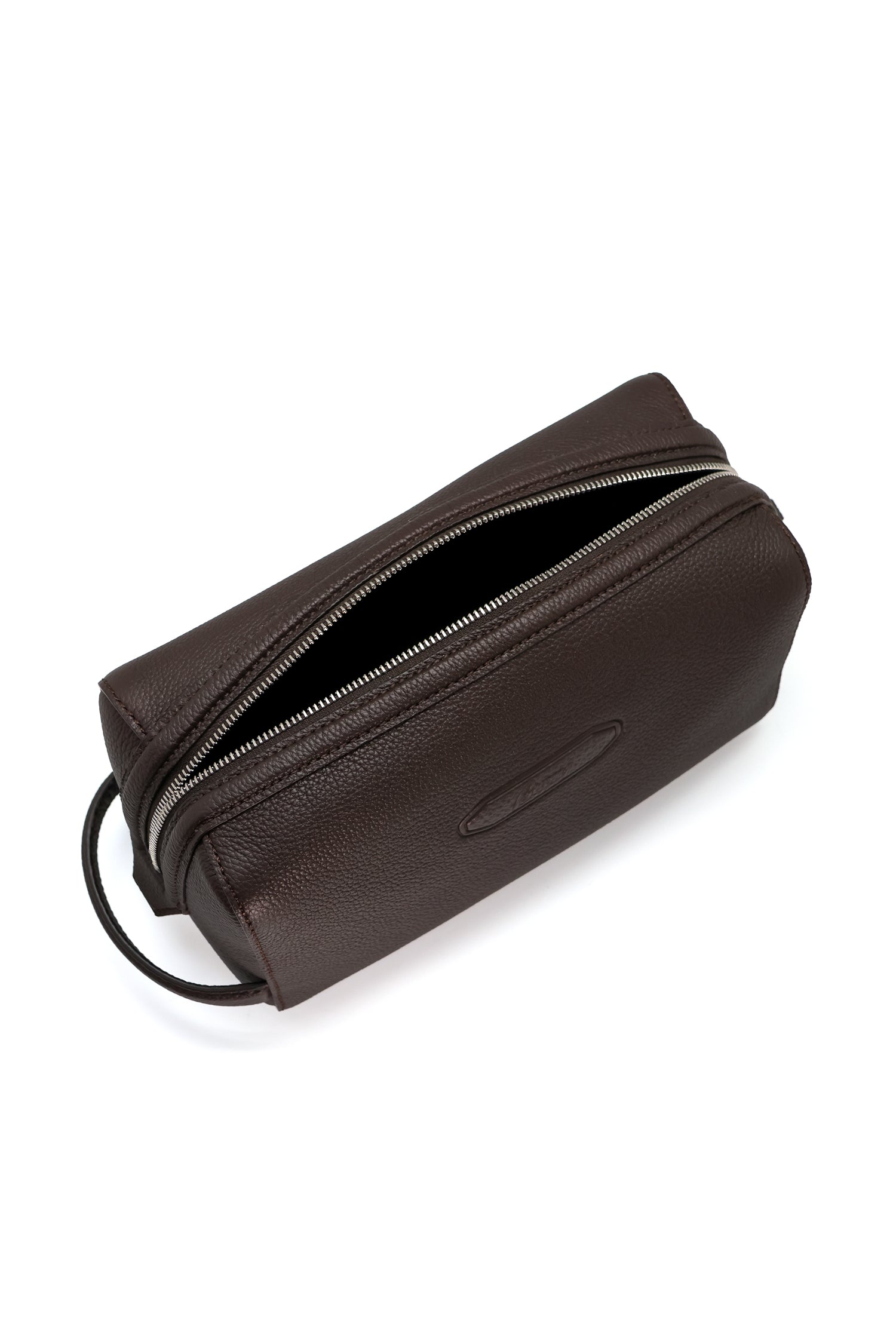 BRIONI | Leather Washbag | Dark Brown