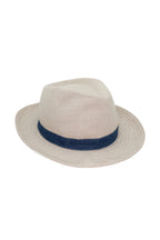 TESI | Linen Fedora | Blue & Beige