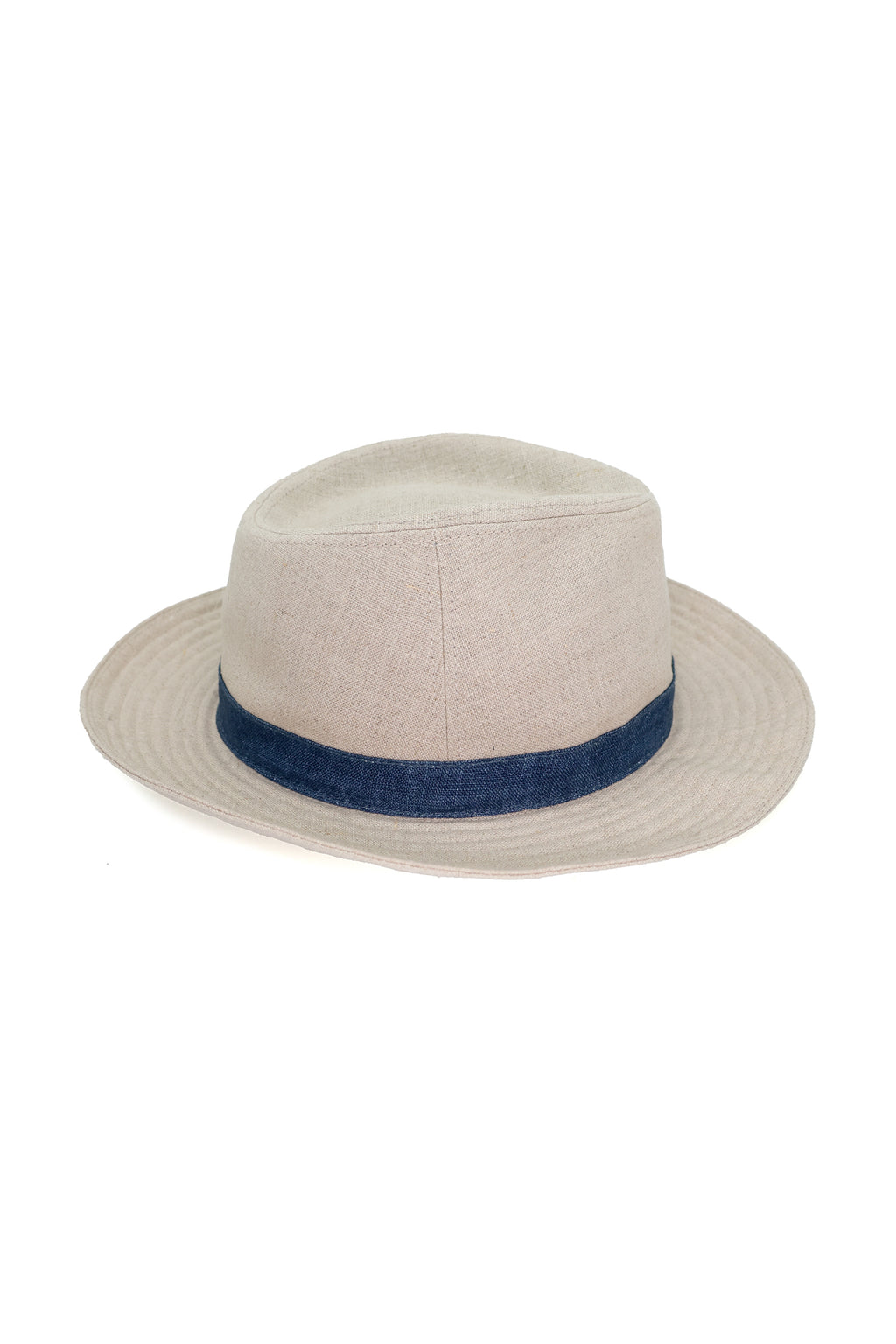 TESI | Linen Fedora | Blue & Beige