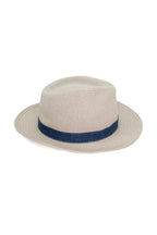 TESI | Linen Fedora | Blue & Beige