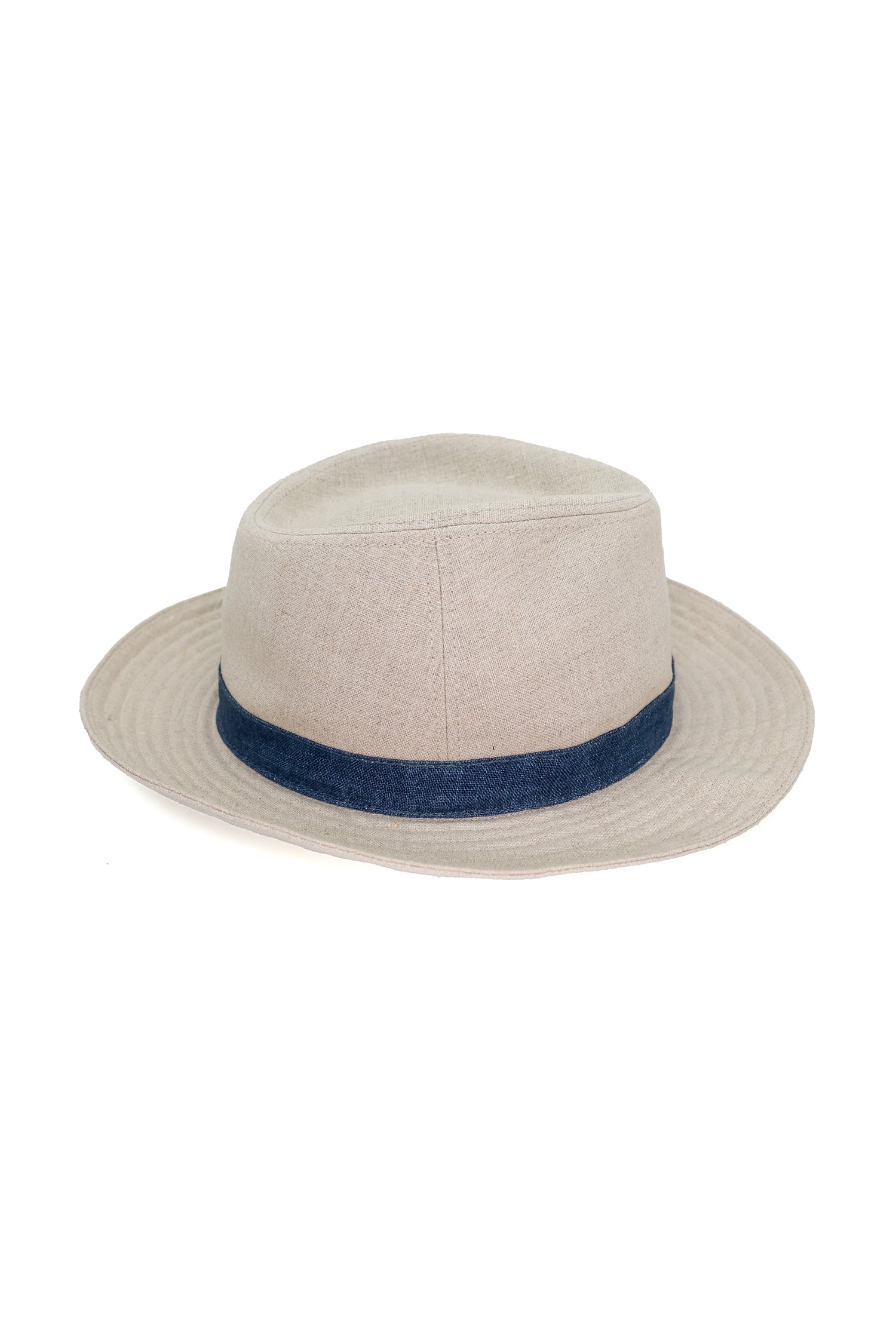 TESI | Linen Fedora | Blue & Beige