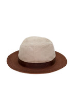 TESI | Mixed Textile Fedora | Natural & Chocolate