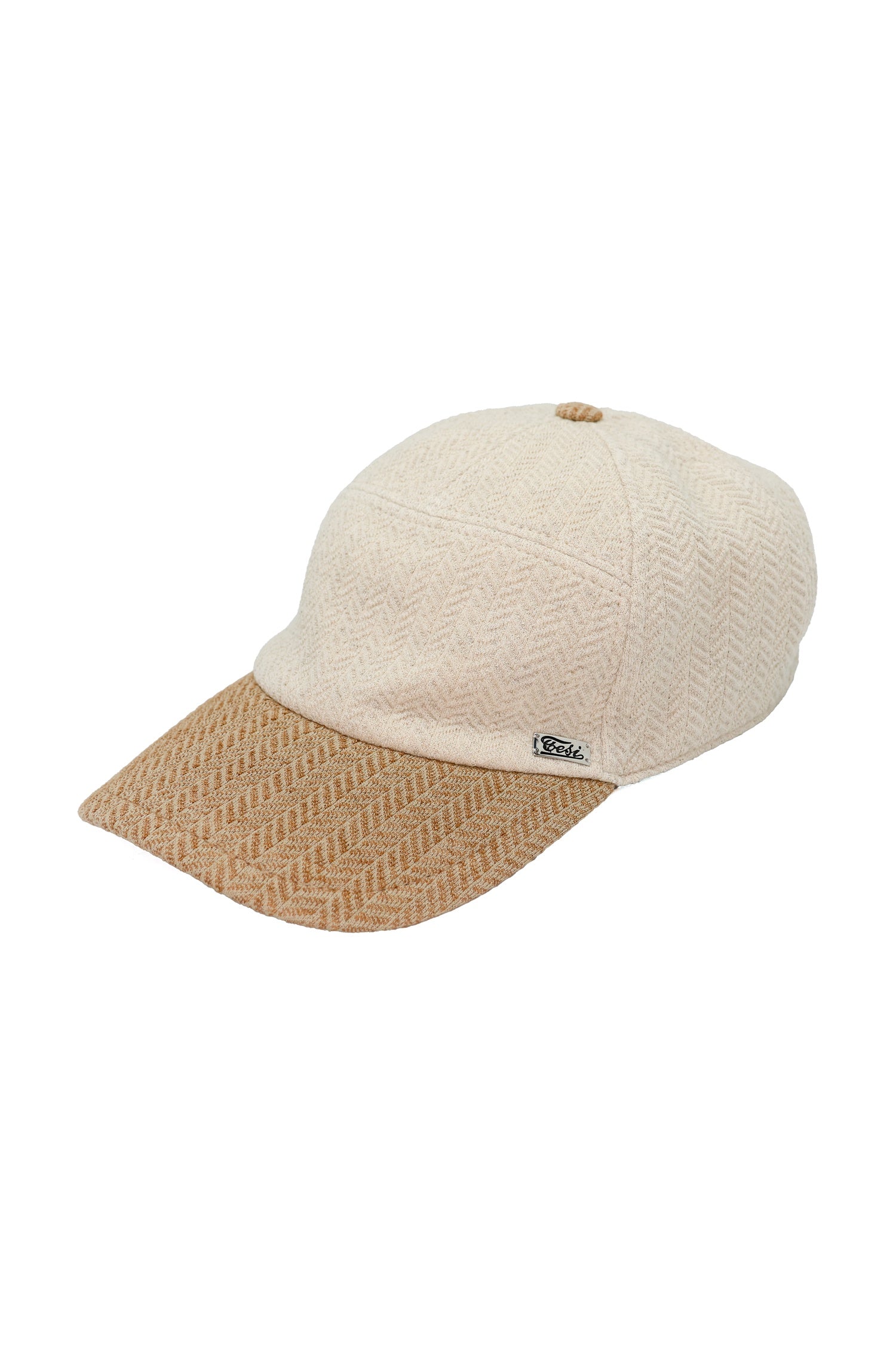 TESI | Herringbone Cap | Beige & Tan