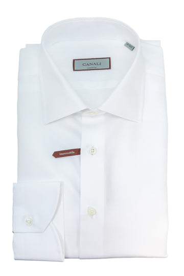 CANALI | Diamond-Twill Shirt | White