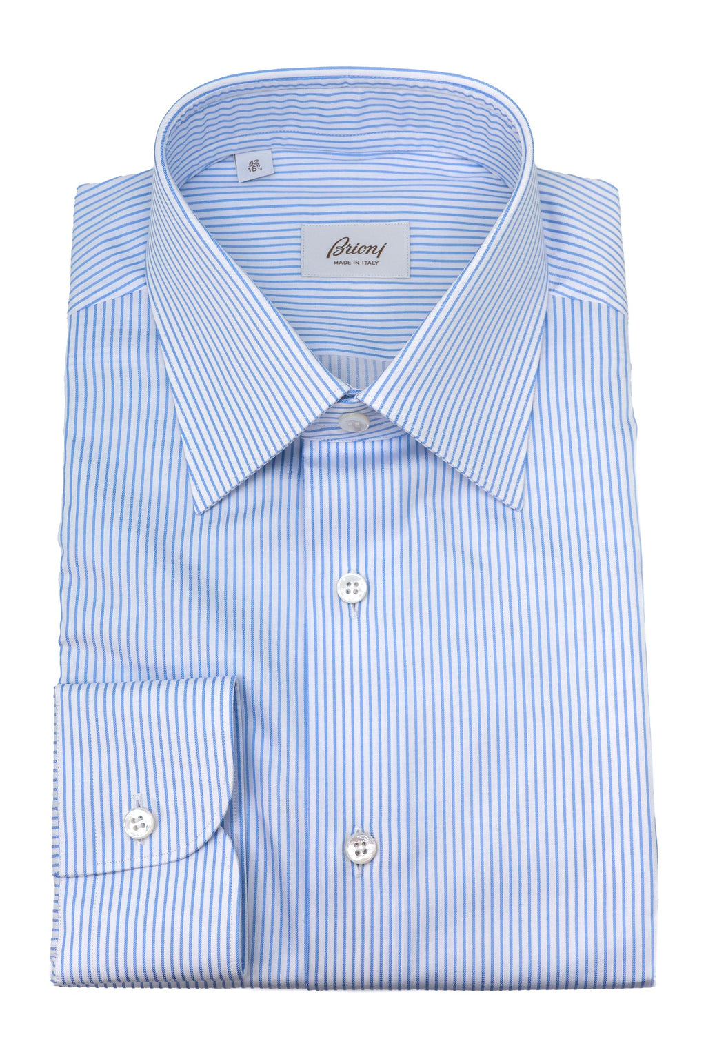 BRIONI | Clark Striped Shirt | Grey & White