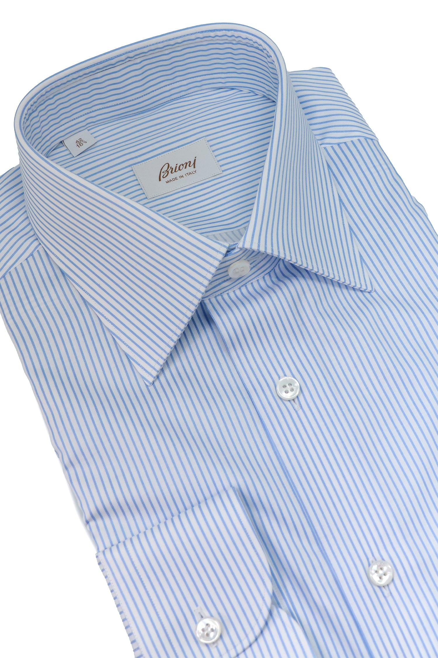 BRIONI | Clark Striped Shirt | Grey & White