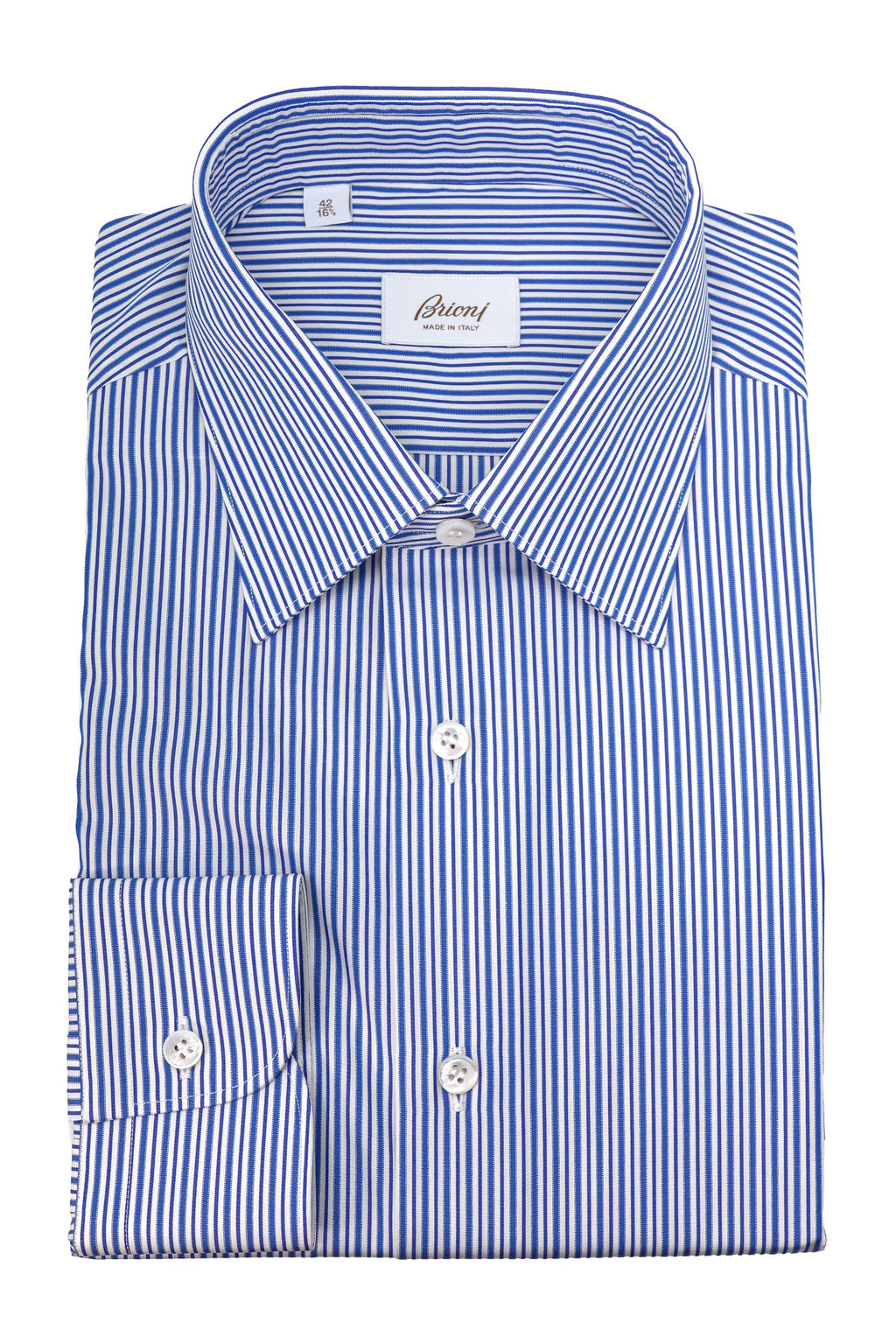 BRIONI | Clark Alternating Striped Shirt | Blue