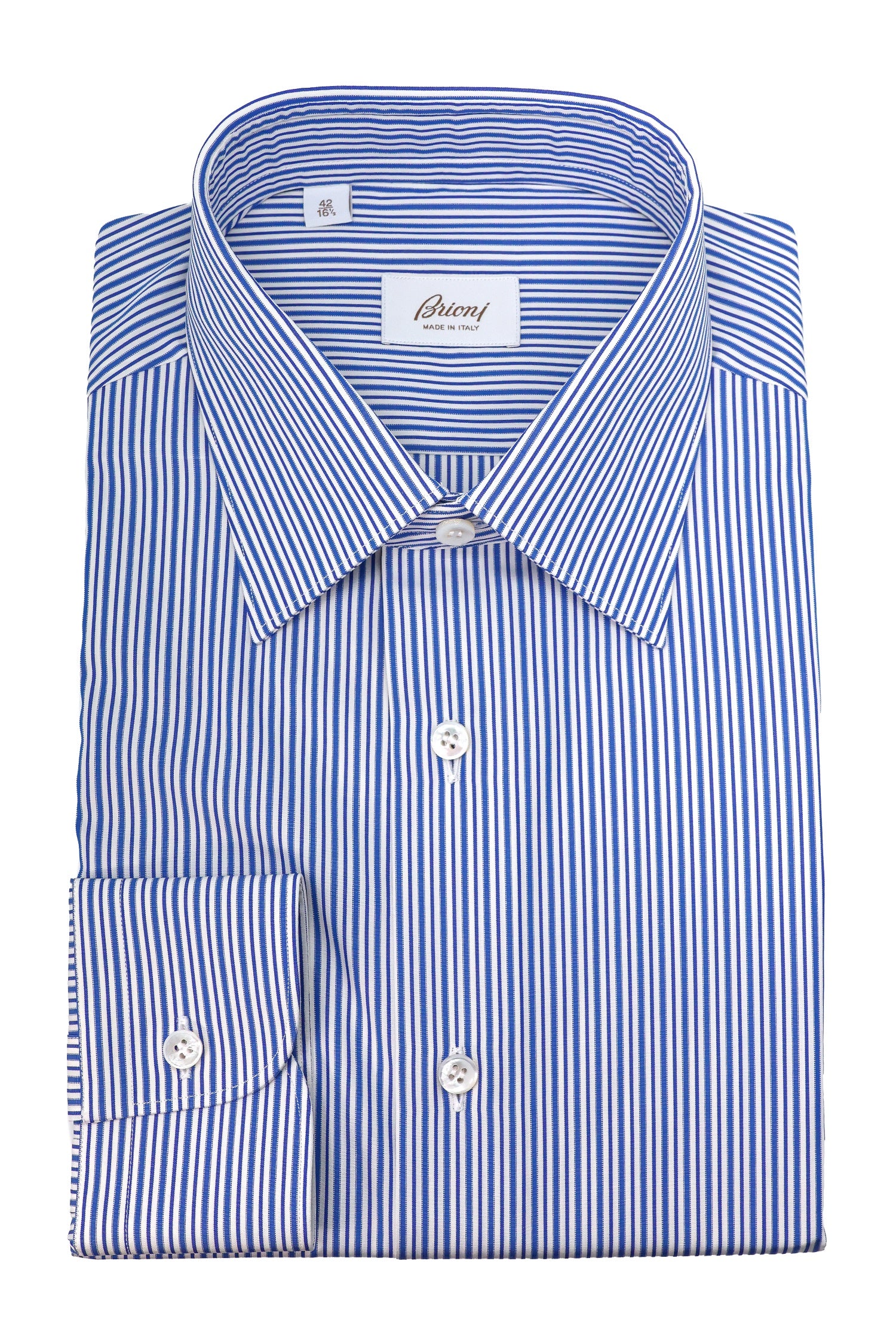 BRIONI | Clark Alternating Striped Shirt | Blue
