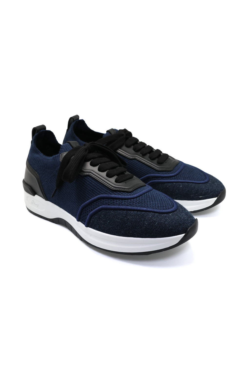 BRIONI | Elasticated Sneaker Leather Trims | Navy