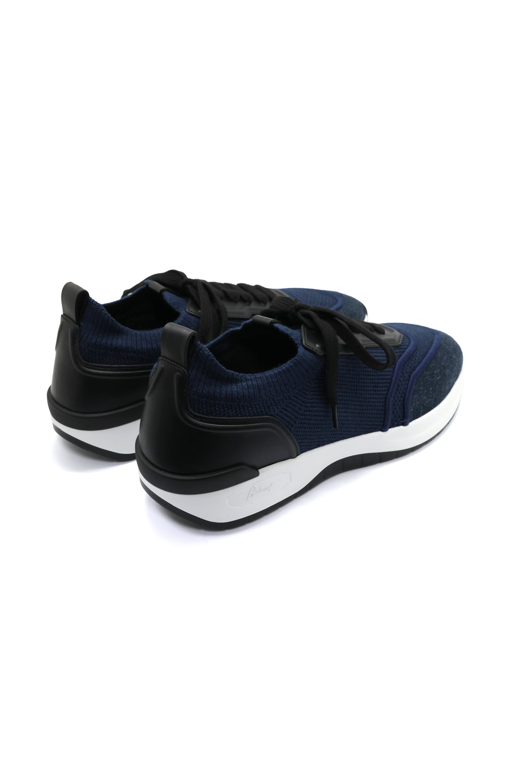BRIONI | Elasticated Sneaker Leather Trims | Navy