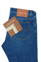 JACOB COHEN | Bard Jeans Spotty Patch | Mid-Blue Denim