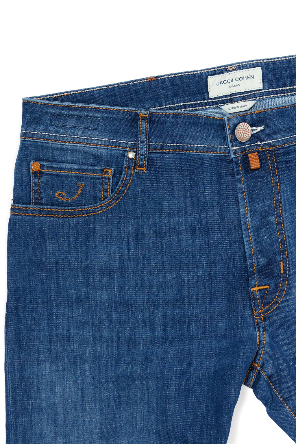 JACOB COHEN | Bard Jeans Spotty Patch | Mid-Blue Denim