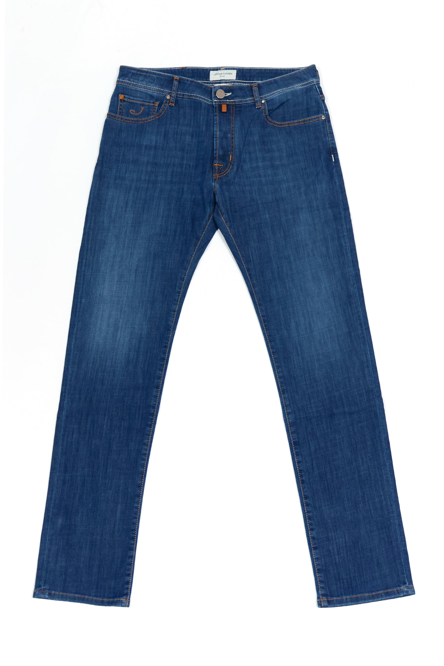 JACOB COHEN | Bard Jeans Spotty Patch | Mid-Blue Denim