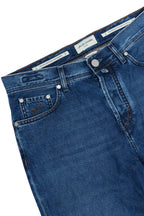 JACOB COHEN | Edo Regular Straight Jeans | Mid-Blue Denim