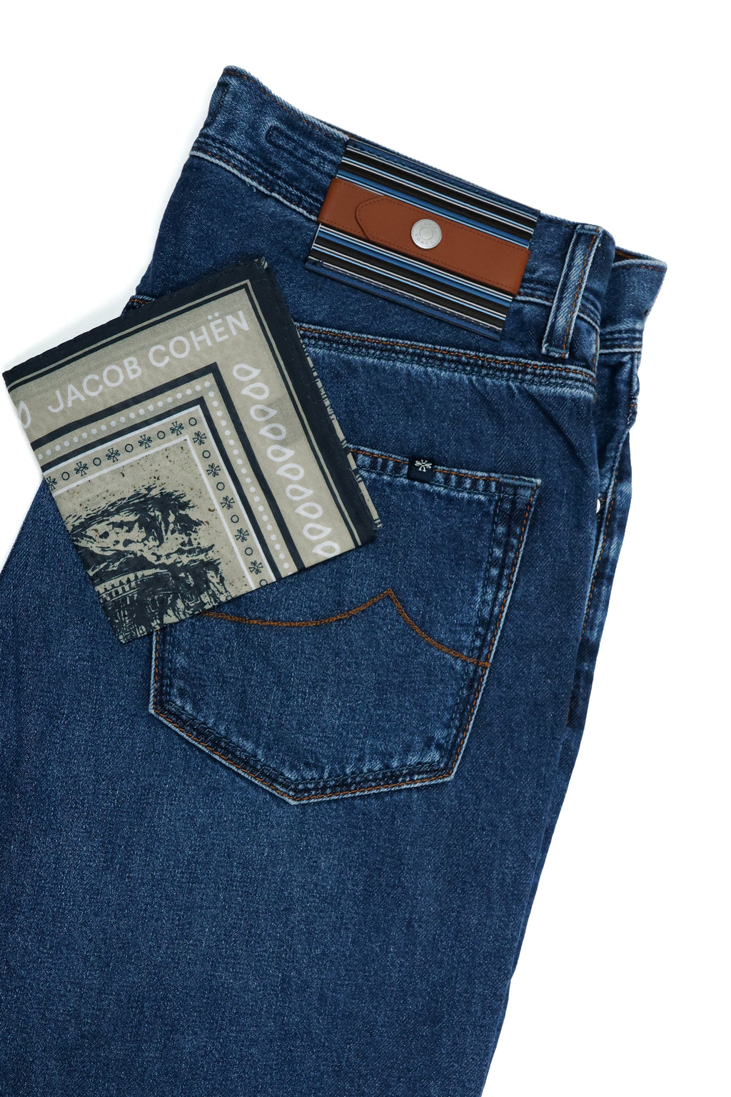JACOB COHEN | Edo Regular Straight Jeans | Mid-Blue Denim