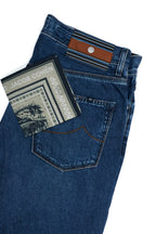 JACOB COHEN | Edo Regular Straight Jeans | Mid-Blue Denim