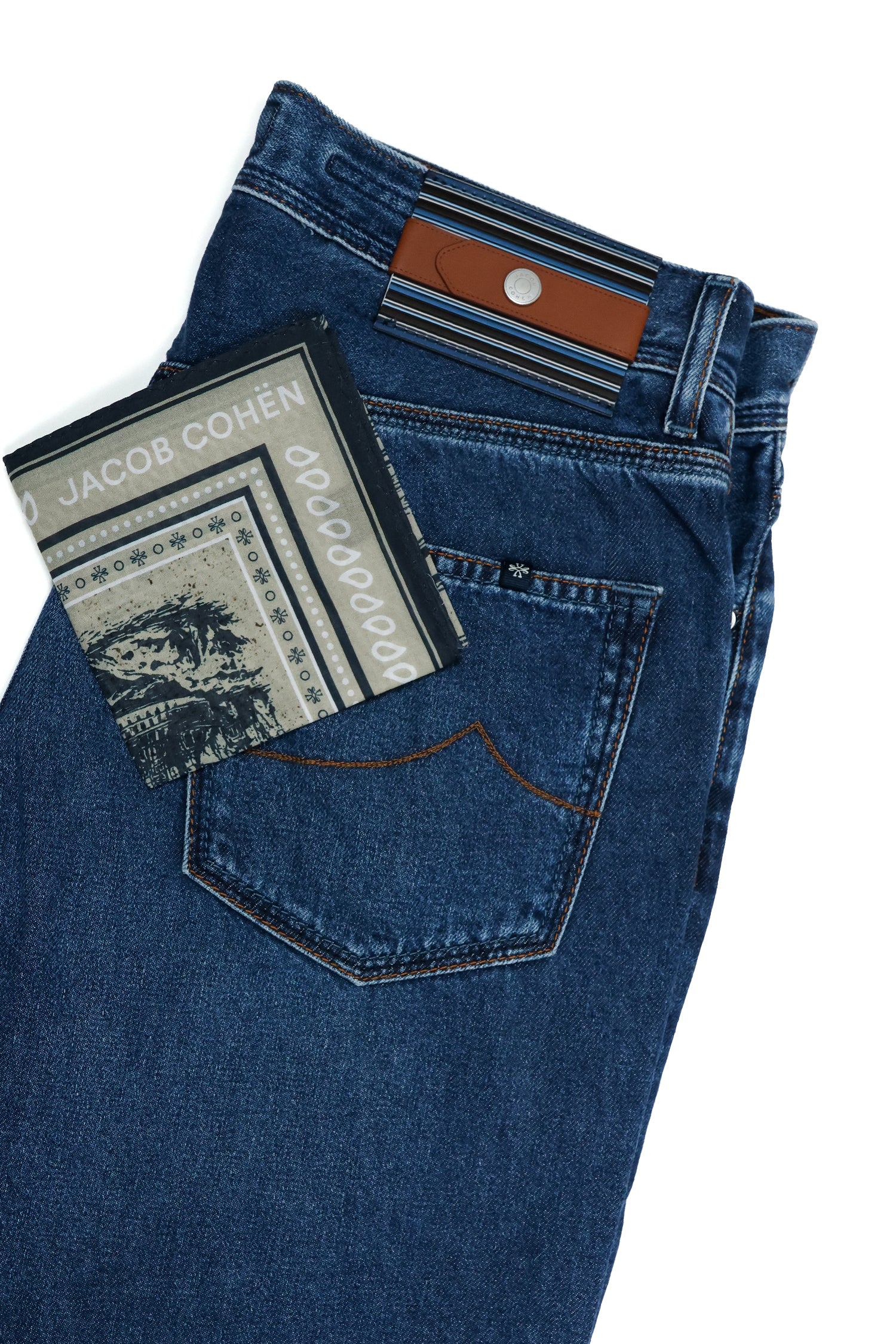 JACOB COHEN | Edo Regular Straight Jeans | Mid-Blue Denim