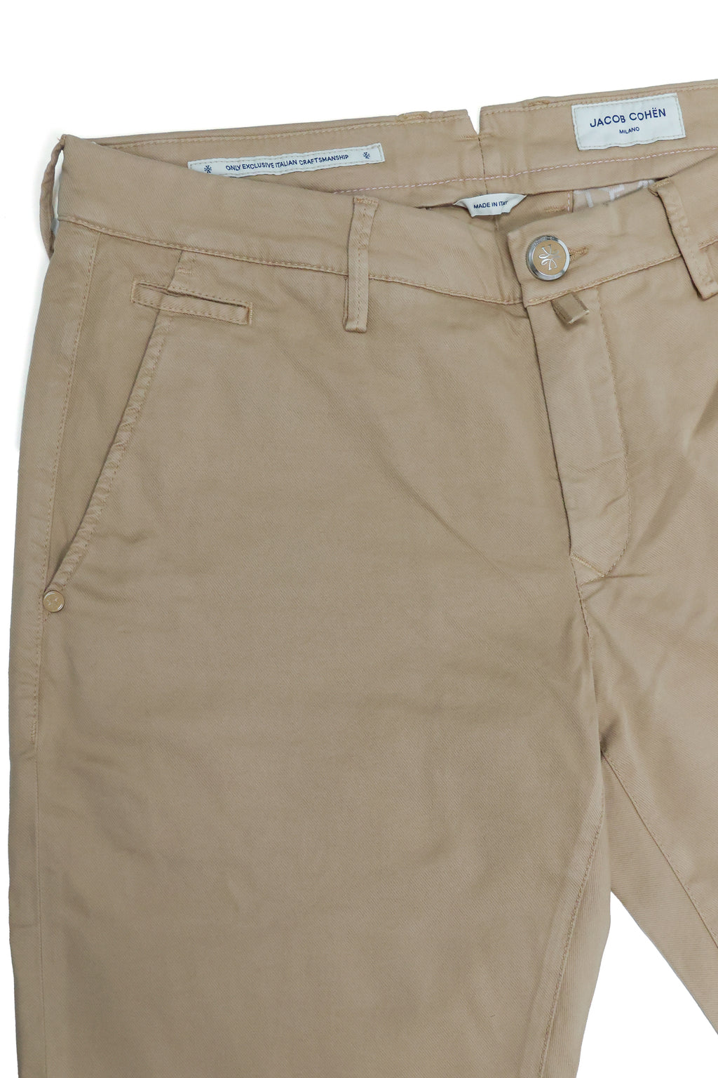 JACOB COHEN | Bobby Twill Cotton Trousers | Taupe